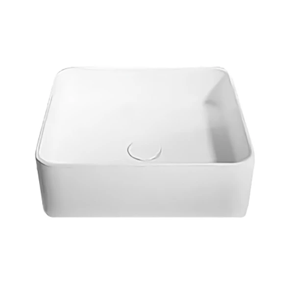 Умывальник 40*40*12,5см накладной из искусственного камня Solid surface