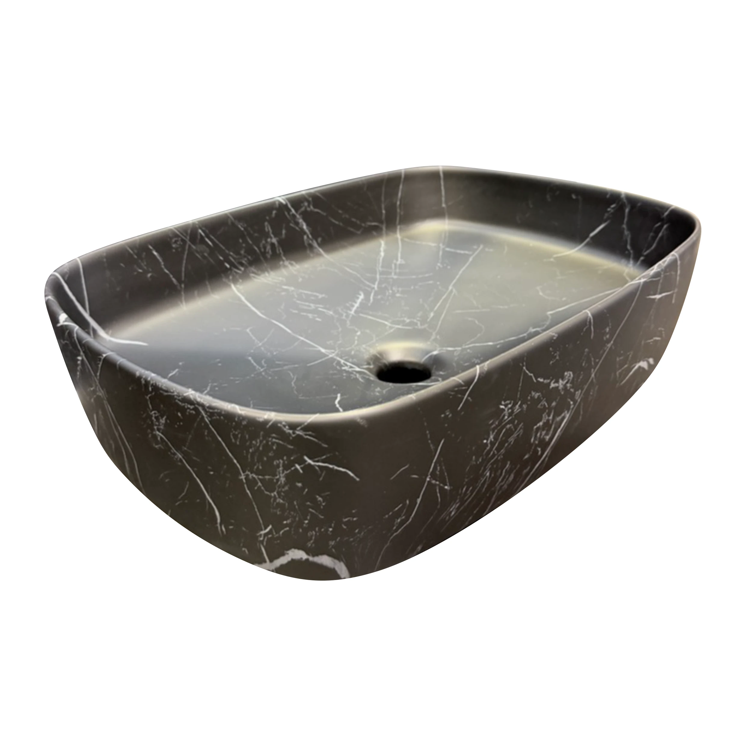 VOLLE PIEDRA Умывальник накладной 50*37*13,5 см, темный мрамор - 2
