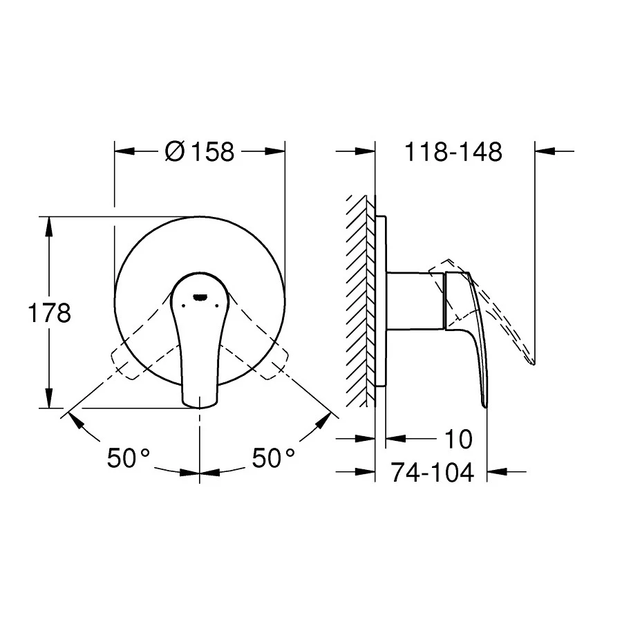 Змішувач для душа GROHE EUROSMART 24042003 - 2
