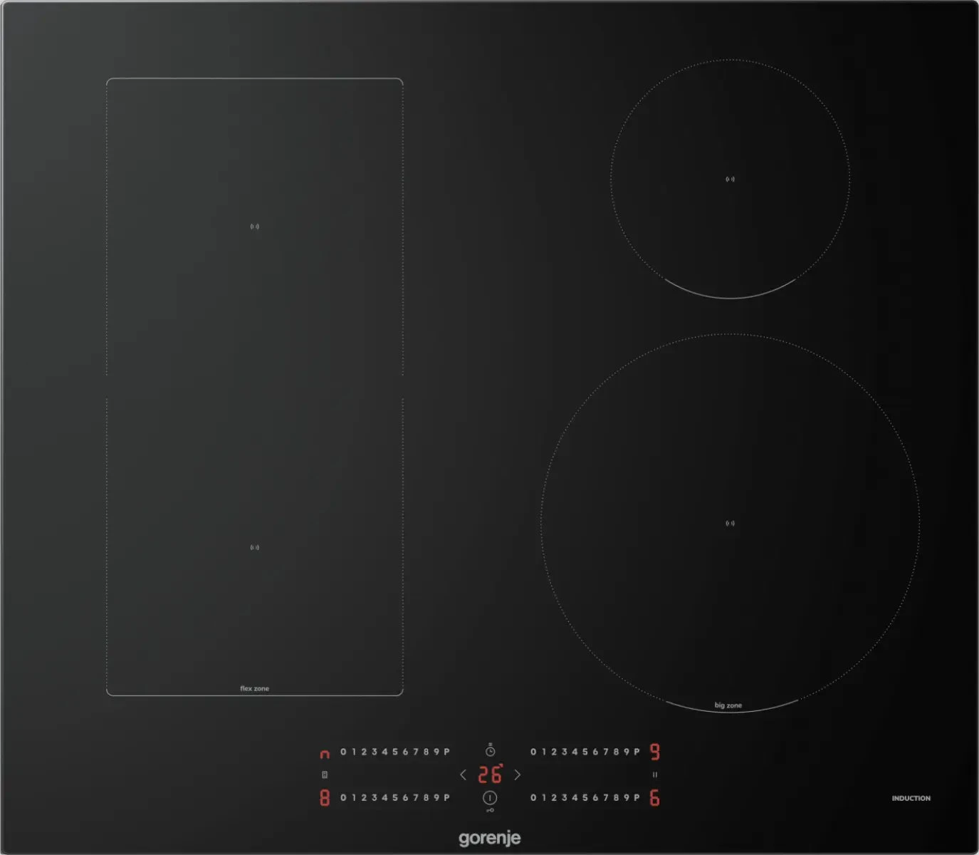 Варильна поверхня Gorenje індукційна, 60см, PowerBoost, TouchControl, BigZone, збільшена площа приго