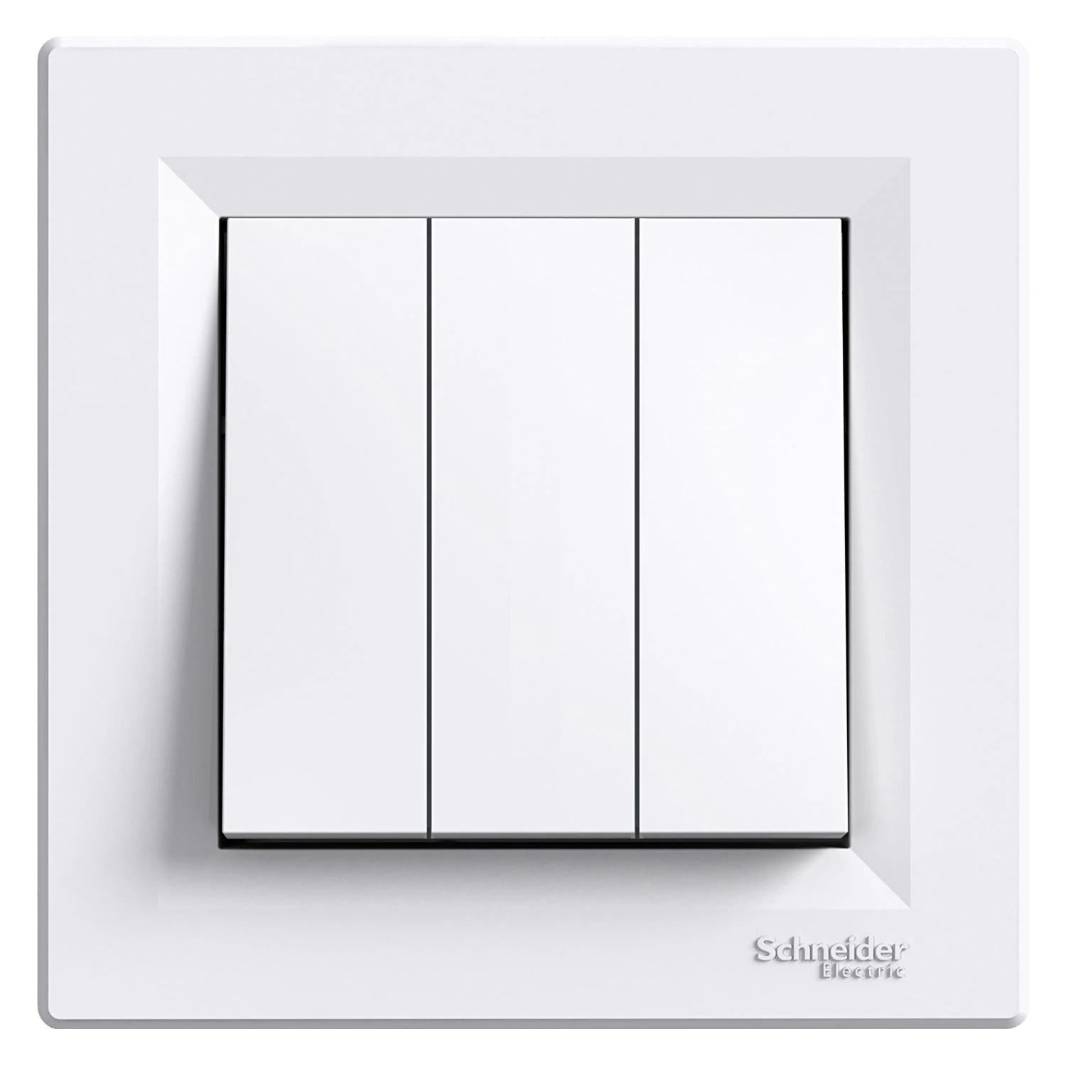 Вимикач 3-х клавішний Schneider Electric, Asfora (білий) - 2