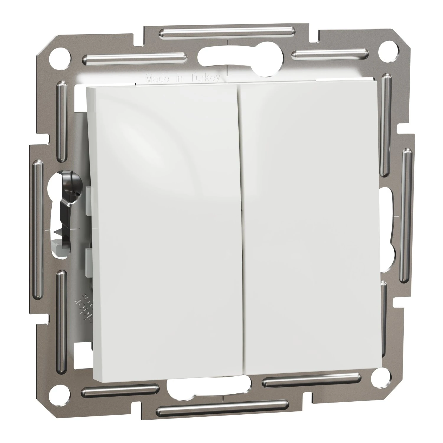 Перемикач 2-клавішний Schneider Electric, Asfora (білий, без рамки) - 2