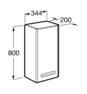 GAP пенал, правый, белый 80 cm - 2