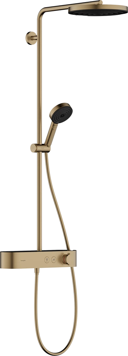 HANSGROHE PULSIFY Showerpipe душевая система 260 с термостатом, цвет шлифованная бронза