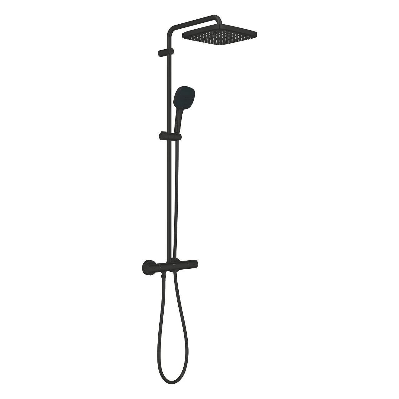 Grohe TEMPESTA SYSTEM CUBE душевая система 250 с термостатом, цвет черный матовый - 2