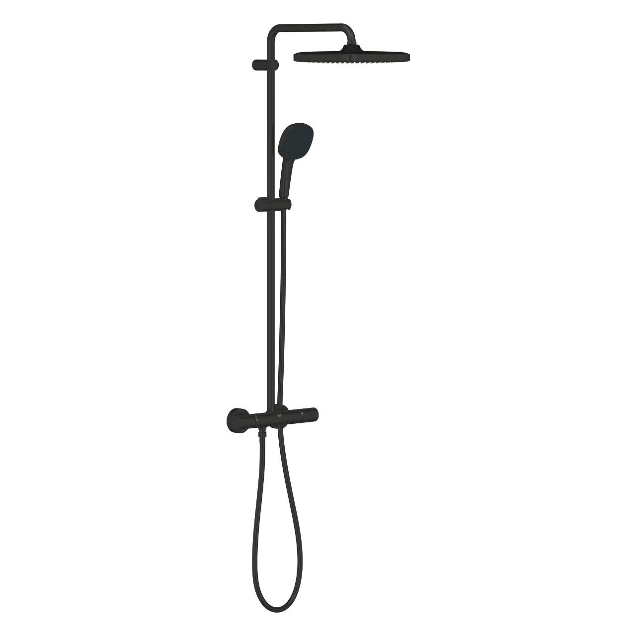 Grohe TEMPESTA SYSTEM CUBE душевая система 250 с термостатом, цвет черный матовый
