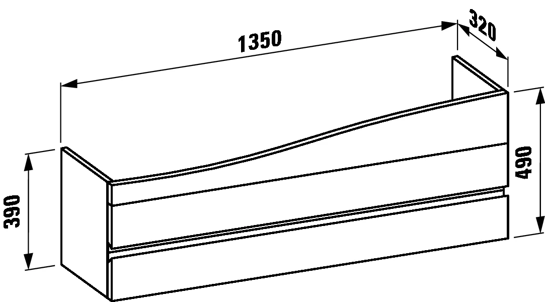 LAUFEN Alessi OnEvolution Тумба пiд мийку свiтлий горіх *1250 - 2