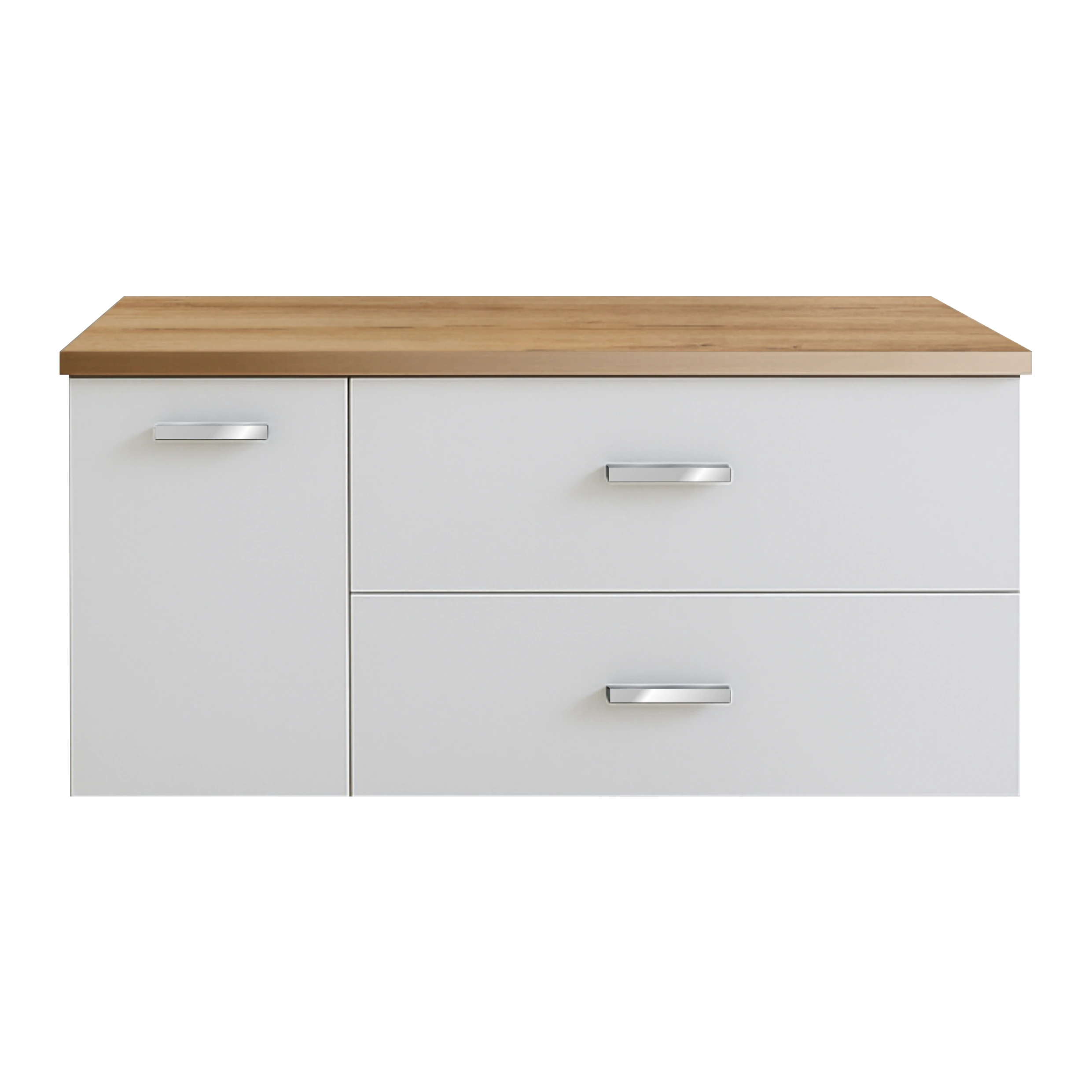 ROCA VICTORIA BASIC MODULAR комплект 89см: тумба 59см під накладний умивальник; модуль 30см із дверц
