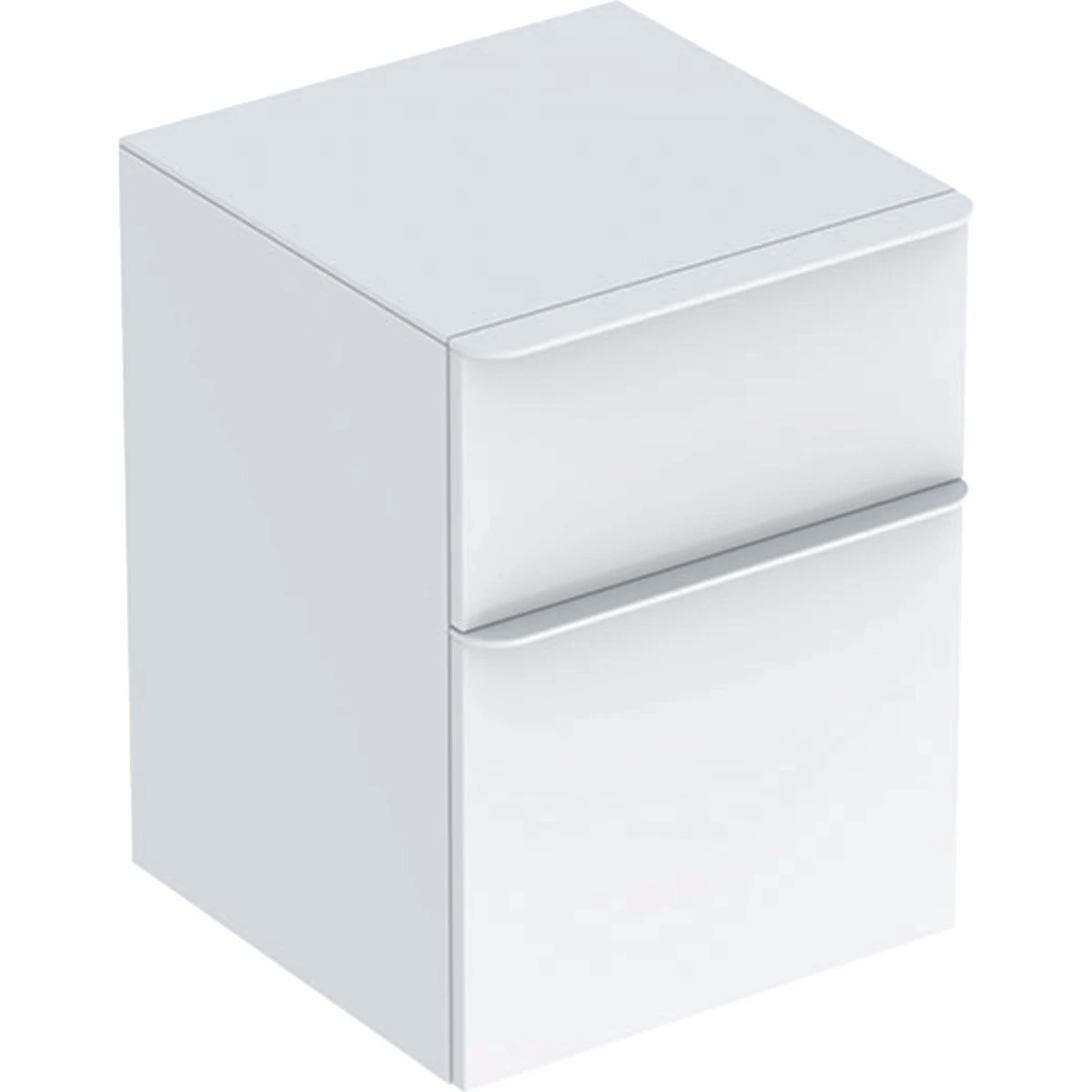 GEBERIT SMYLE SQUARE тумба 45*60*47см, з 2мя ящ., білий/фарбований високоглянцевий, білий/з матовим
