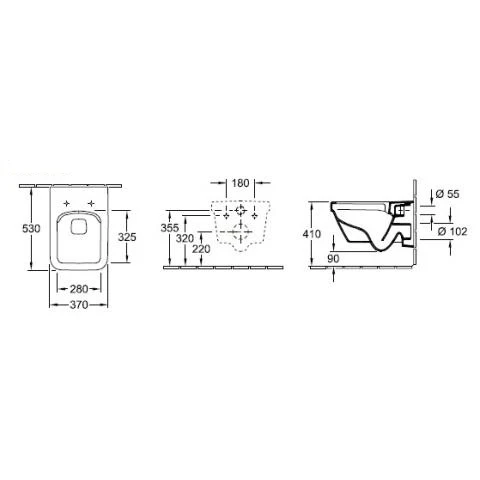 VILLEROY & BOCH ARCHITECTURA унітаз 37*53см Rimless підвісний, колір White Alpin - 2