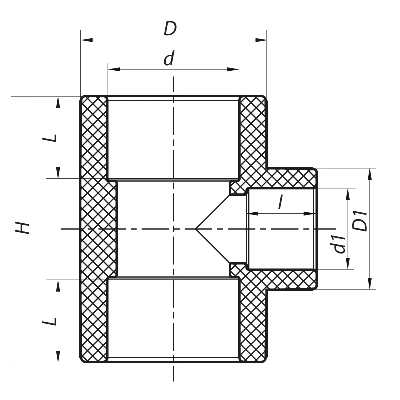 Тройник редукционный 63x25x63 PPR Koer K0052.PRO (KP0061)