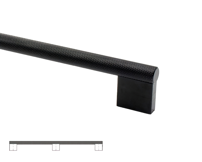 Мебельная ручка металлическая Beslag Design GRAF BIG 370322-11 Черная