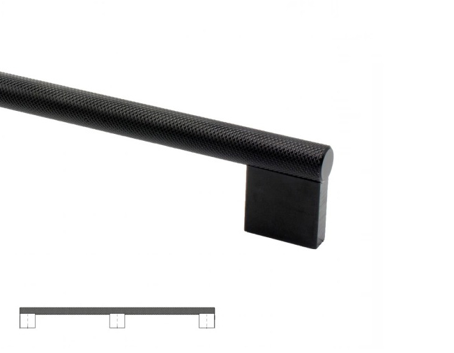 Меблева ручка металева Beslag Design GRAF BIG 370322-11 Чорна