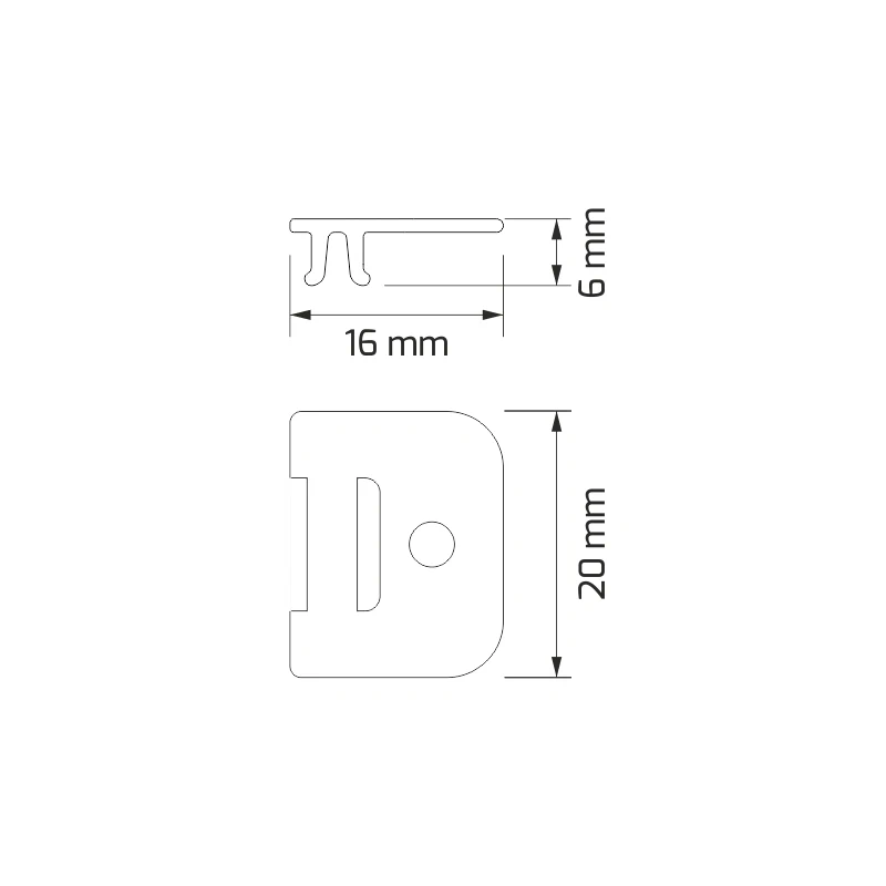 Монтажна планка для кутового профіля LED Design Light Сіра - 3
