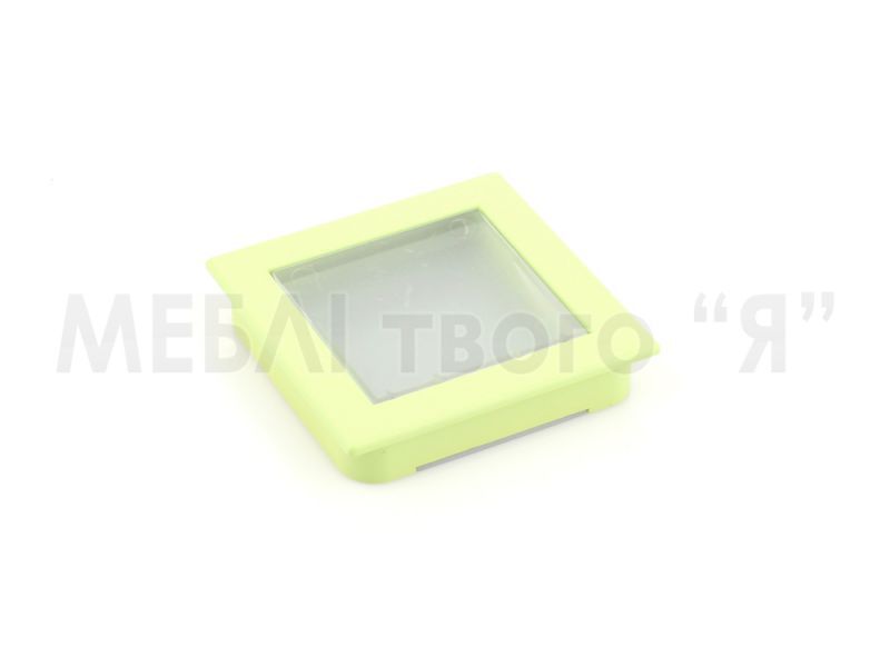 Мебельная ручка Poliplast РП-23 Зеленый светлый матовый/Прозрачный