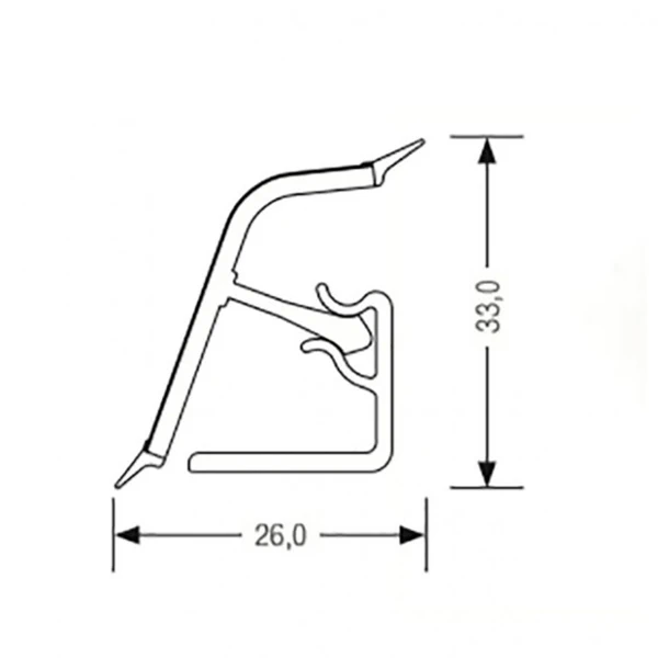 Плинтус кухонный LuxeForm 118 4200 мм U01 Бежевый глянец 92107 - 2