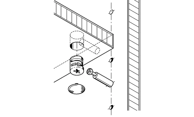 Корпус стяжки Hafele Minifix  15 мм під ДСП 18 мм - 2