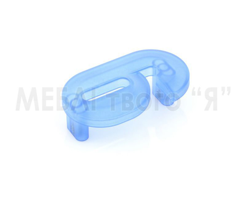 Мебельная ручка Poliplast РП-6 Синий прозрачный