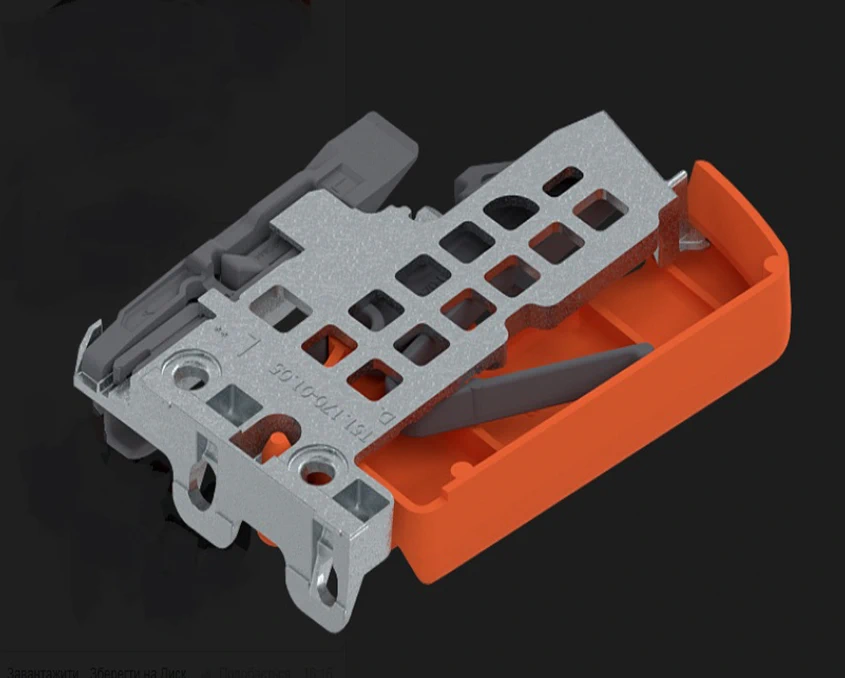 Замок Blum TANDEM T51.1700.04KUPP R 100 OR для дерев'яних ящиків правий