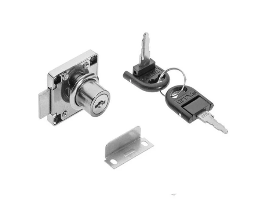 Замок GTV ZZ-ZN-138-01 квадратний з ламаним ключем врізний Хром