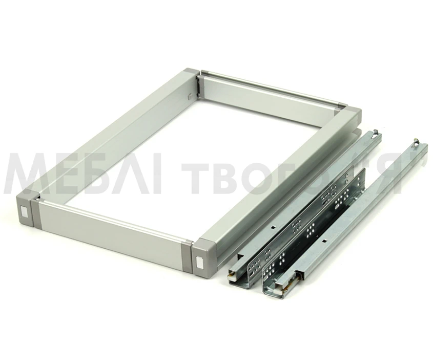 Рамка с регулировкой телескопическая полного выдвижения с дотягом Vibo Elite AT41/55SMAL Серая(11657 - 2