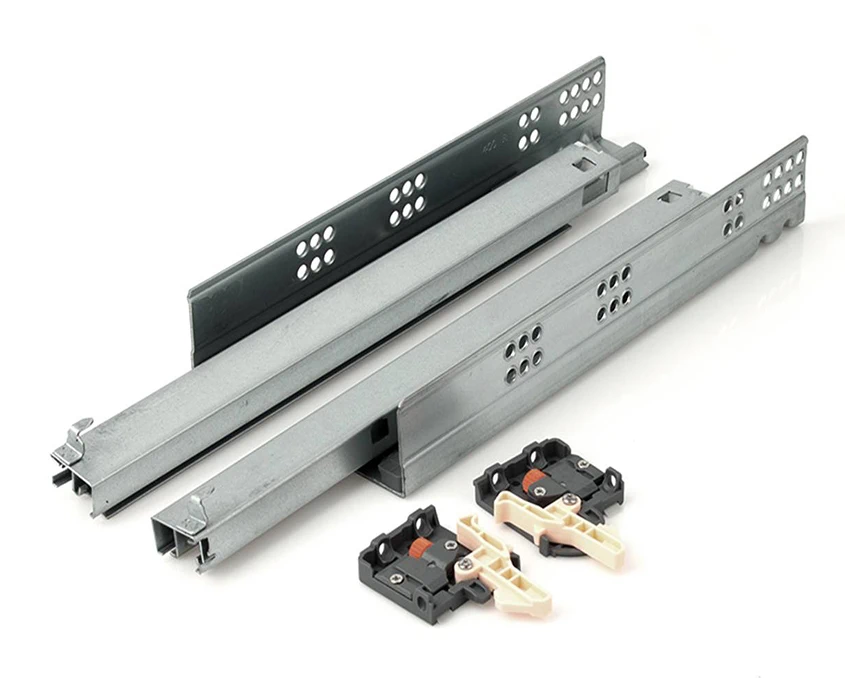 Напрямні GTV прихованого монтажу PB-0SHX-600-A L-600 мм для ДСП 16мм Цинк