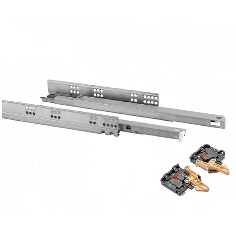 Напрямні GTV прихованого монтажу PB-0SHX-600-A L-600 мм для ДСП 16мм Цинк - 2