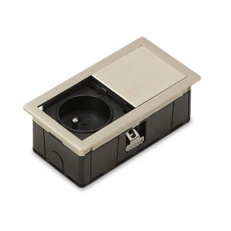 Блок розеток со скользящей крышкой ASA Versahit Mono 060.25F.00002 Никель