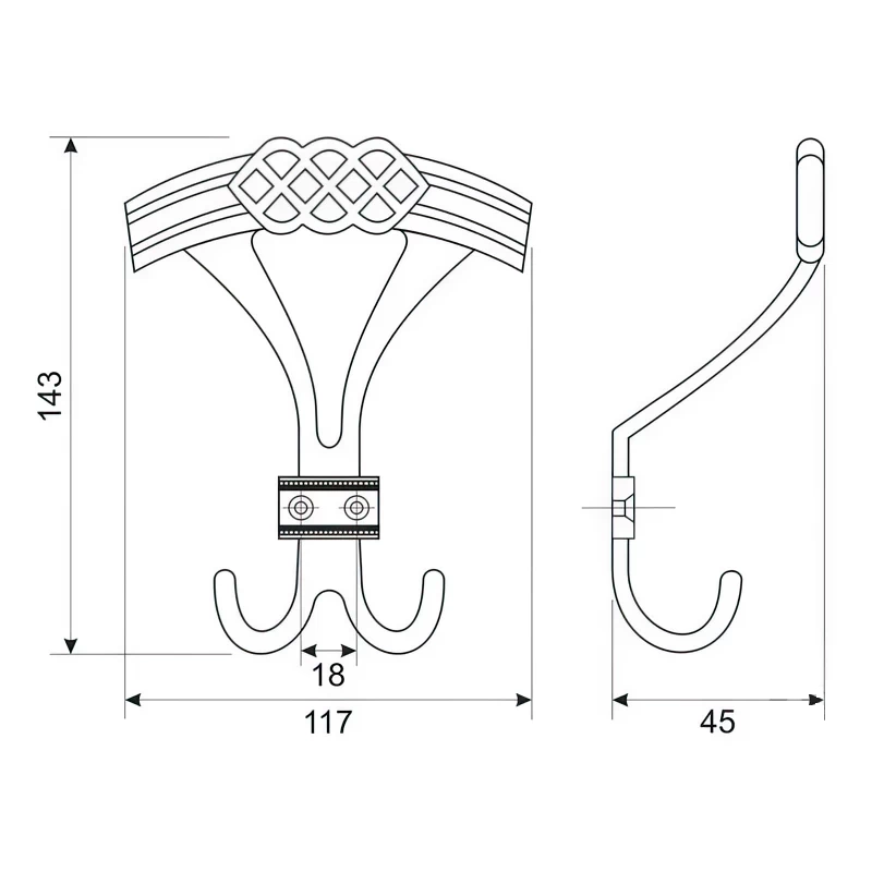 Гачок DC W-122 G4 Бронза стара - 2