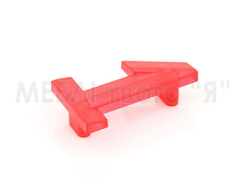 Мебельная ручка Poliplast РП-1 Красный прозрачный