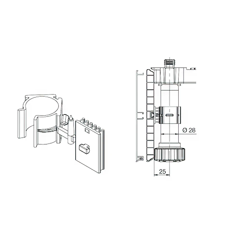 Клипса Scilm для пластиковой ножки для алюминиевого цоколя Черный - 2