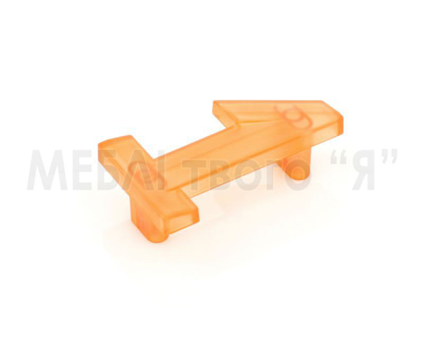 Мебельная ручка Poliplast РП-1 Оранжевый прозрачный