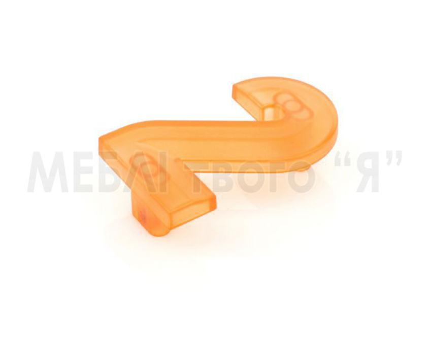 Мебельная ручка Poliplast РП-2 Оранжевый прозрачный