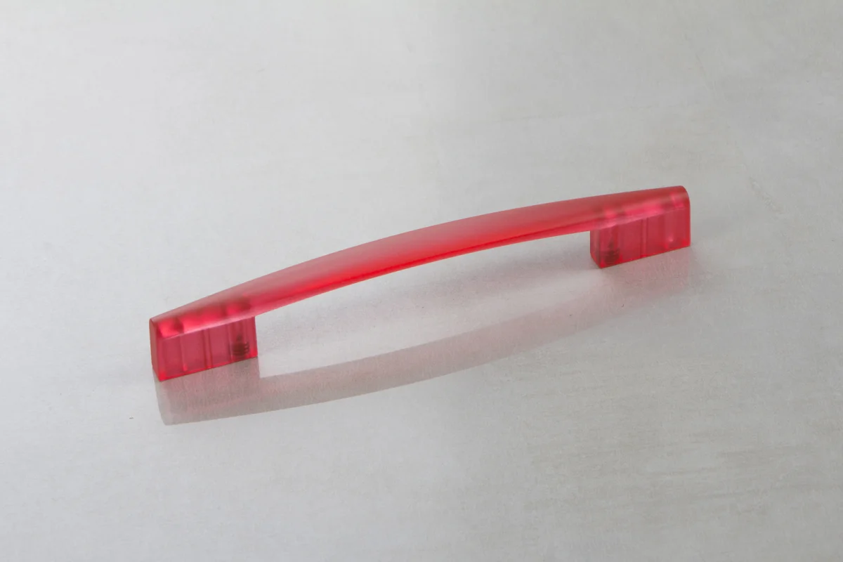 Мебельная ручка Poliplast РП-19/128 Красный прозрачный