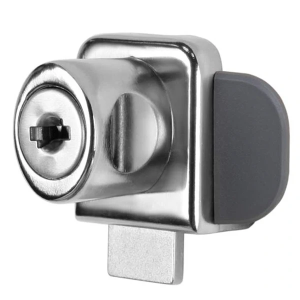 Замок DC KL-409 для стекла двойной Хром