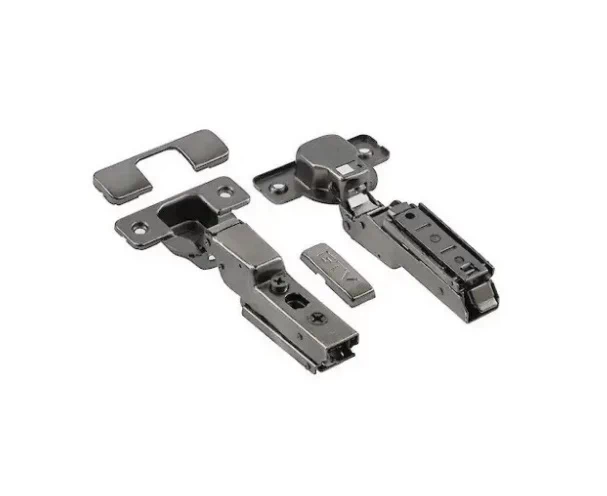 Петля GTV ZM-DCHCB08-3DBEO-20 полунакладной с дотягом и прямой планкой Черный