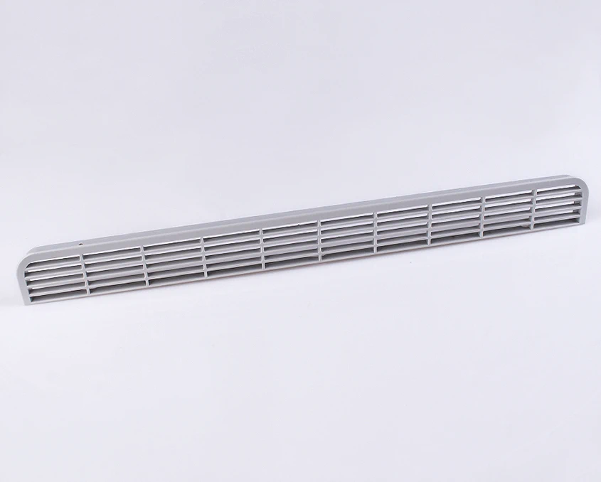 Решетка вентиляционная Euro Orvel в пластиковый цоколь врезная H-45 мм Серая