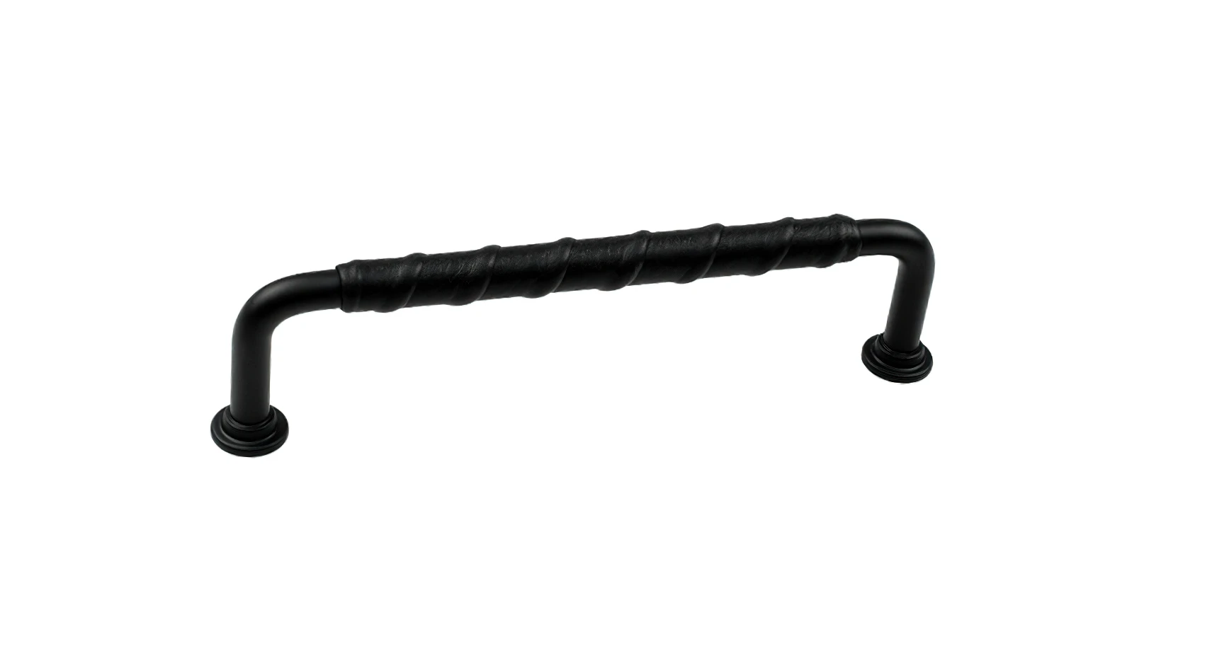 Мебельная ручка металлическая Beslag Design 1353 330714-11 Черный/Натуральная кожа