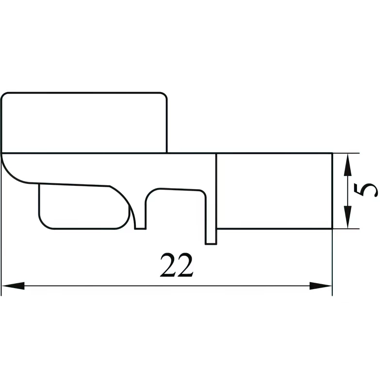 Полкодержатель для стекла DC с металлической присоской. - 2