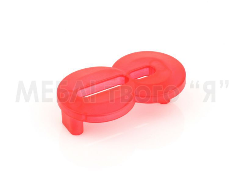 Мебельная ручка Poliplast РП-8 Красный прозрачный