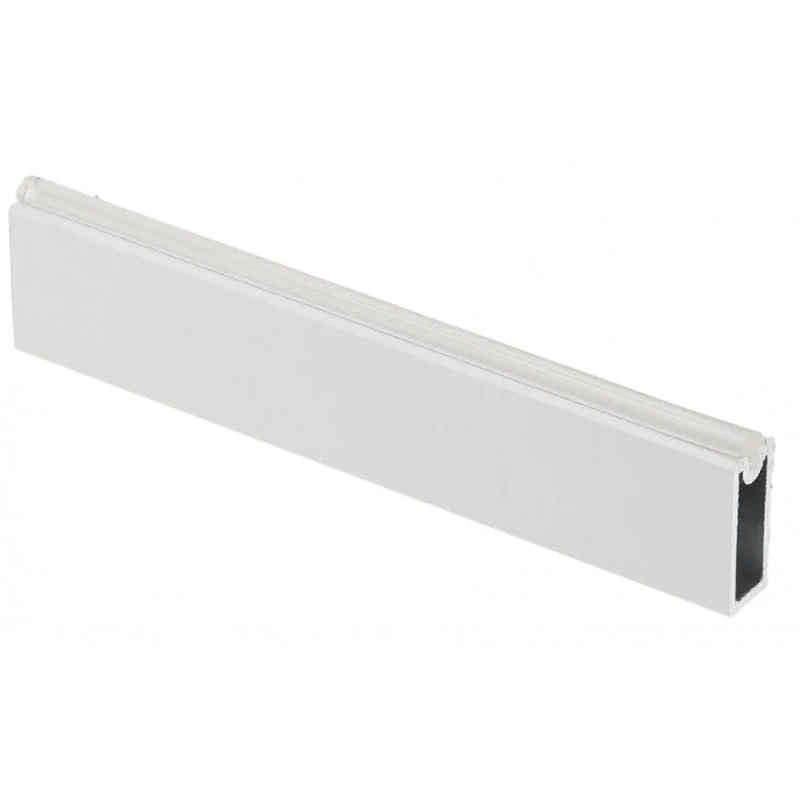 Штанга гардеробная квадратная с резиновой вставкой GTV WG-RRPSET-B-10 12х32мм 3000мм Белая с крепеж.