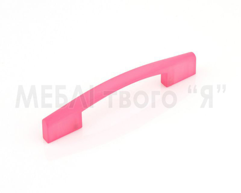 Мебельная ручка Poliplast РП-19/128 Розовый прозрачный