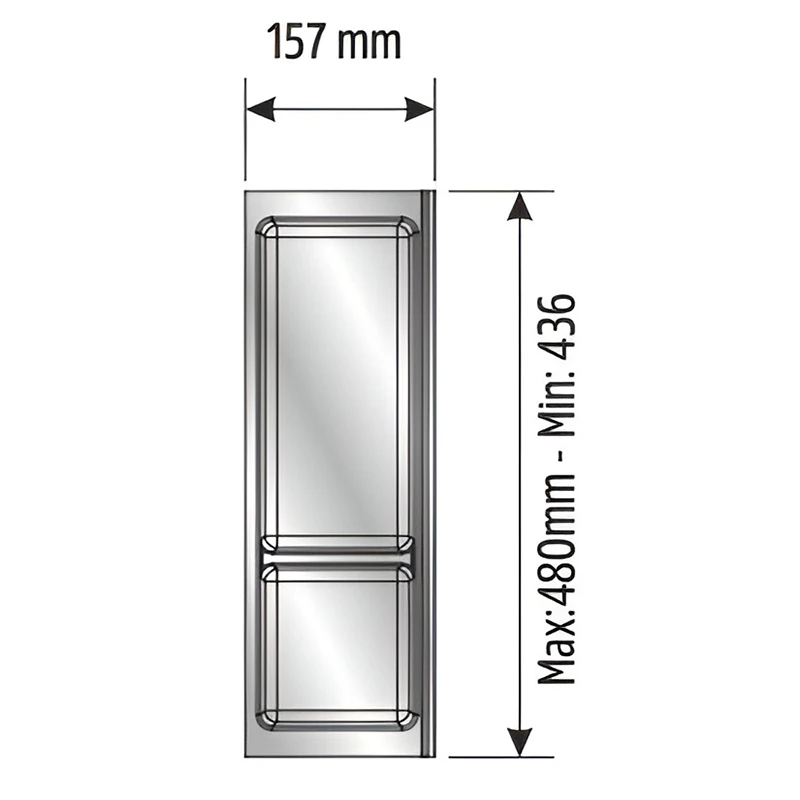 Лоток для столовых принадлежностей двойной Mesan TRAYBOND 105-83-05-309 157 мм Антрацит - 2