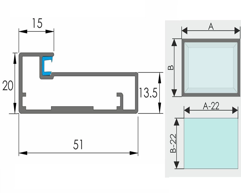 Профиль алюминиевый Выбор рамочный М41 L=5,95м Золото - 2