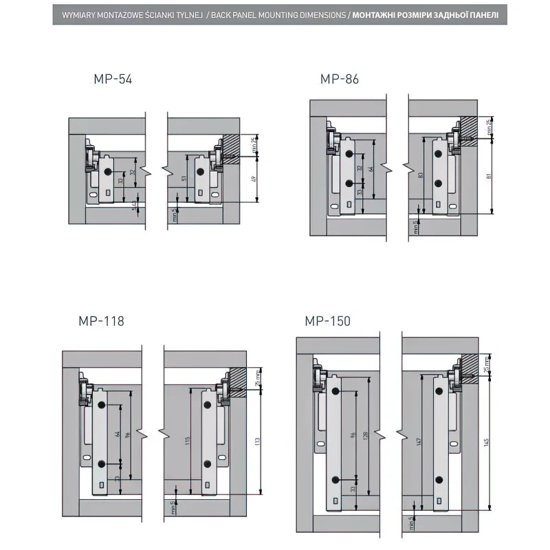 Напрямні GTV метабокс MP-054500-10 L-500 мм H-54 мм Білий - 2