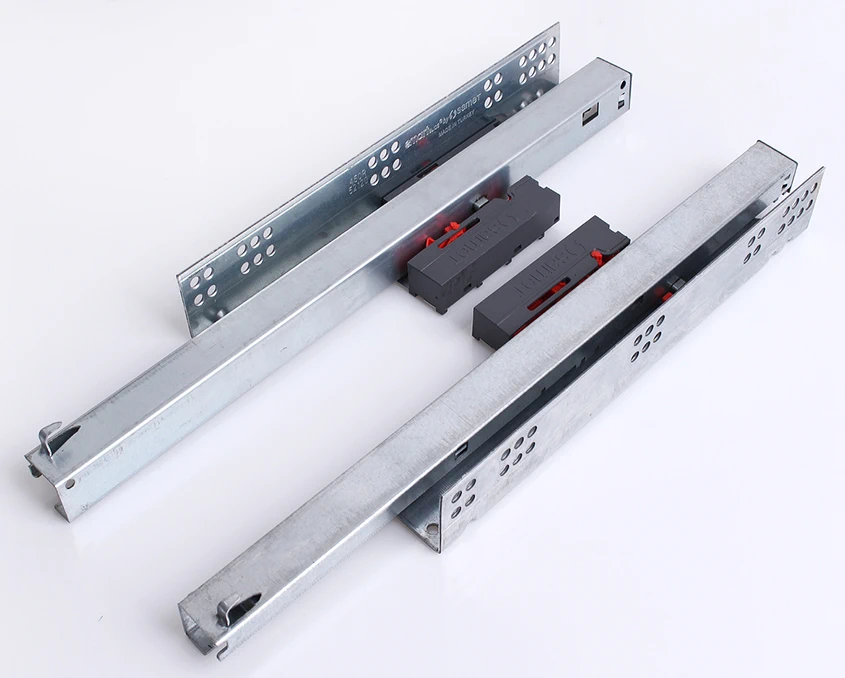 Напрямні Samet SmartSlide прихованого монтажу Soft-Close Push-Open 12723324 L-400 мм Сірий