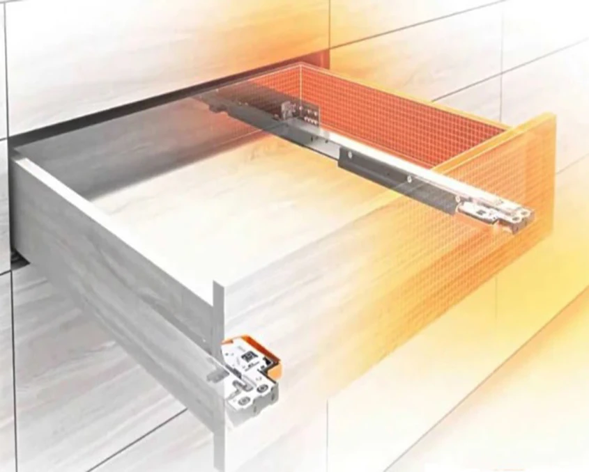 Направляющие Blum MOVENTO 766H5000S L-500мм полного выдвижения с доводчиком 60 кг - 3