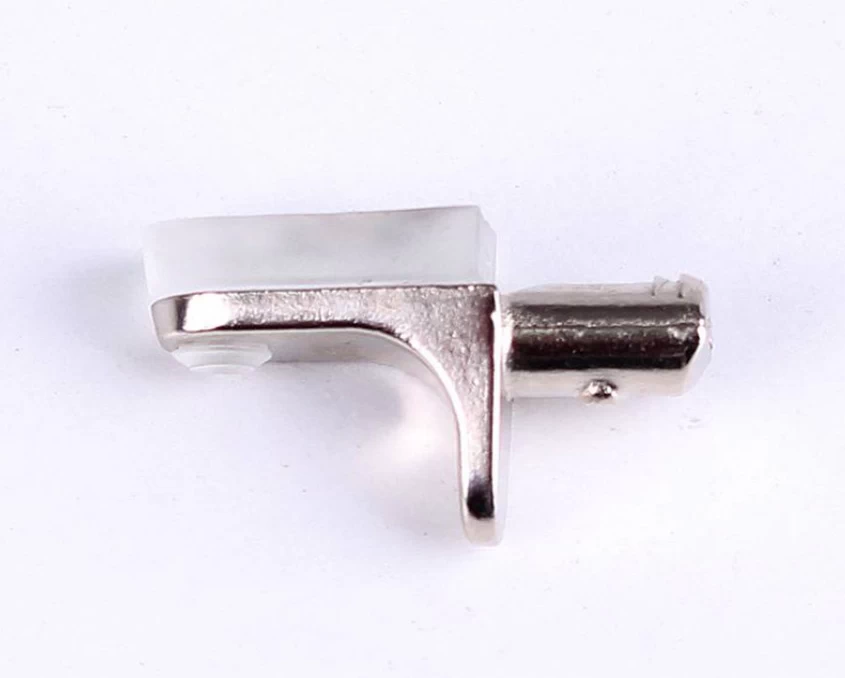 Полкодержатель для стекла Mesan со штифтом 5мм с резиновой вставкой 103-02-07-402 Алюминий