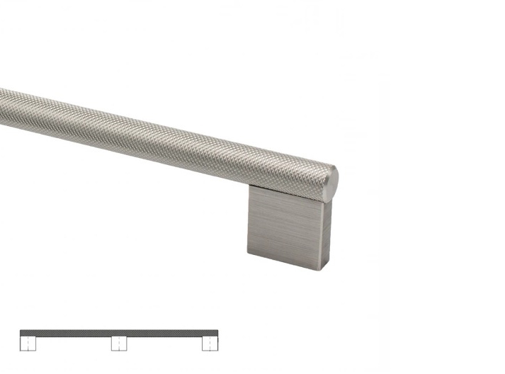 Меблева ручка металева Beslag Design GRAF BIG 370320-11 Нержавіюча сталь