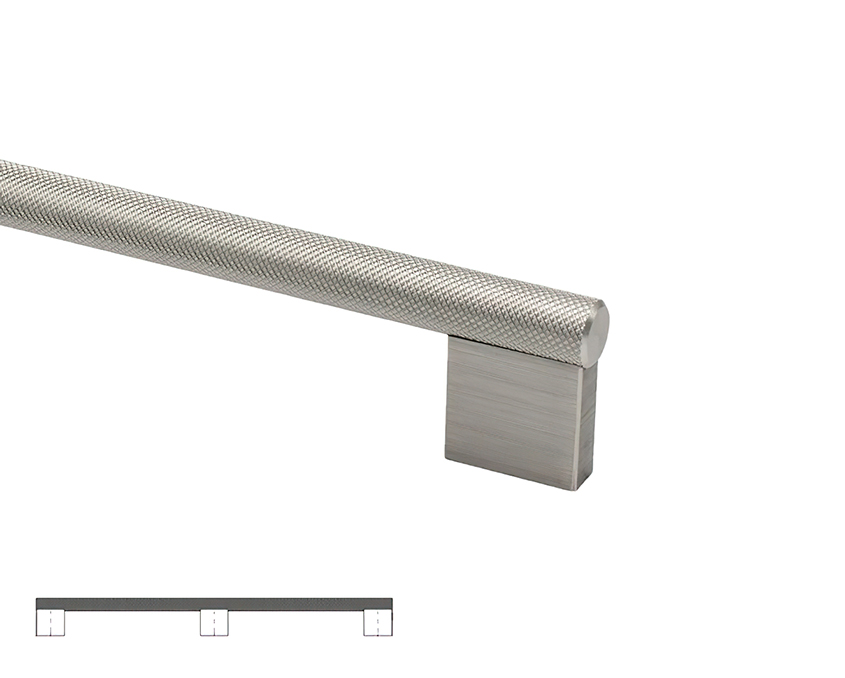 Мебельная ручка металлическая Beslag Design GRAF BIG 370320-11 Нержавеющая сталь